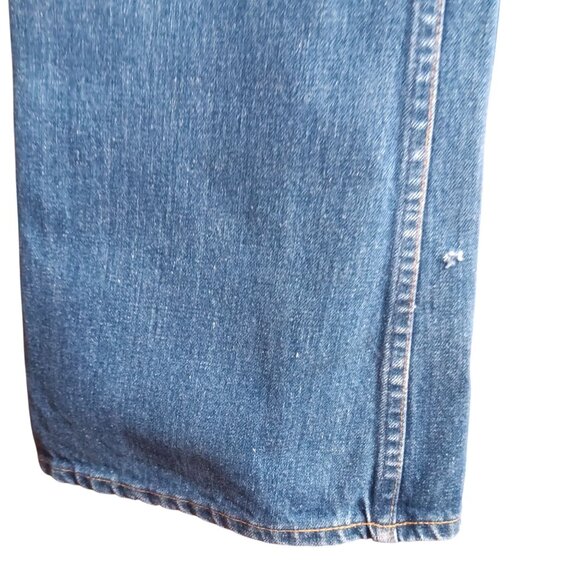 Vintage 1970's 36x30 Levis 646 0217 Denim Bellbottom Orange Tab Jeans Talon 42 - Picture 4 of 16